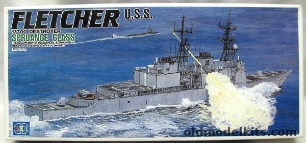 Lee 1/700 DD-992 USS Fletcher Spruance-Class Destroyer, 10 plastic model kit